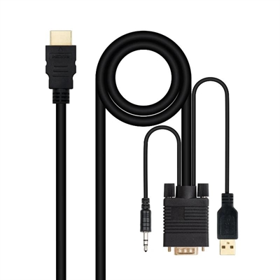 Nanocable Conversor Hdmi A Vga Jack Ubs 1 8 M